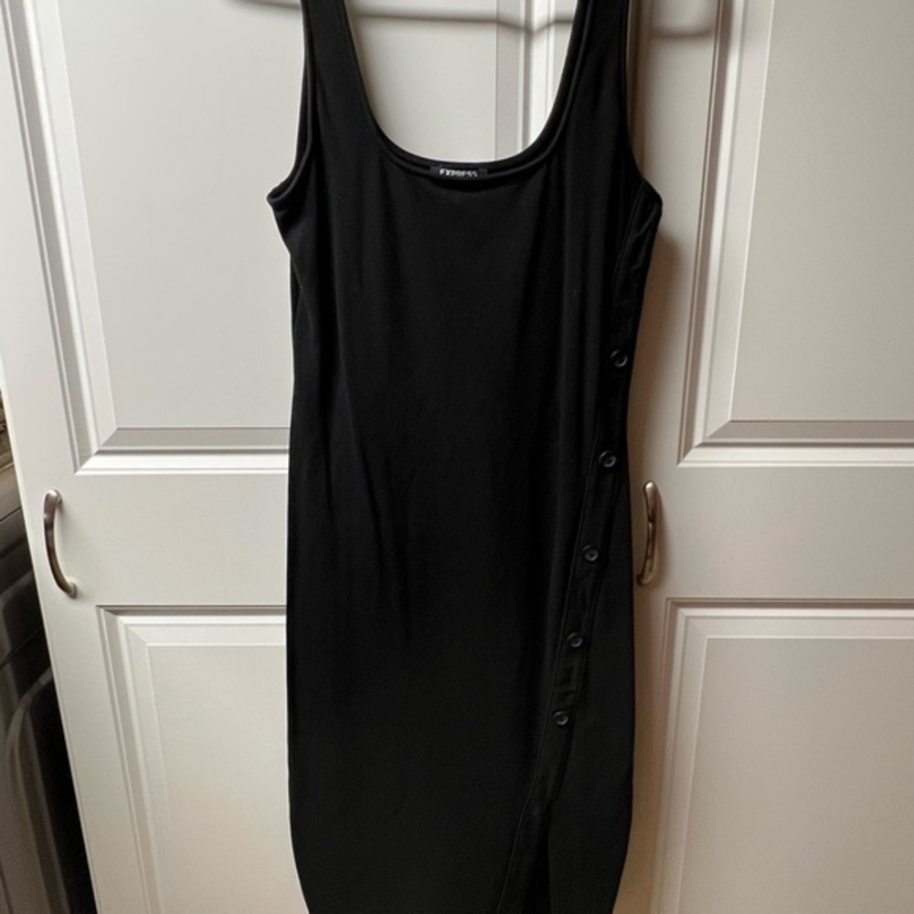 Express Black Sleeveless Sheath Dress, Medium